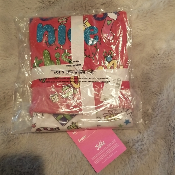 NWT Justice 2 piece Christmas pj set size 8 - Picture 3 of 4